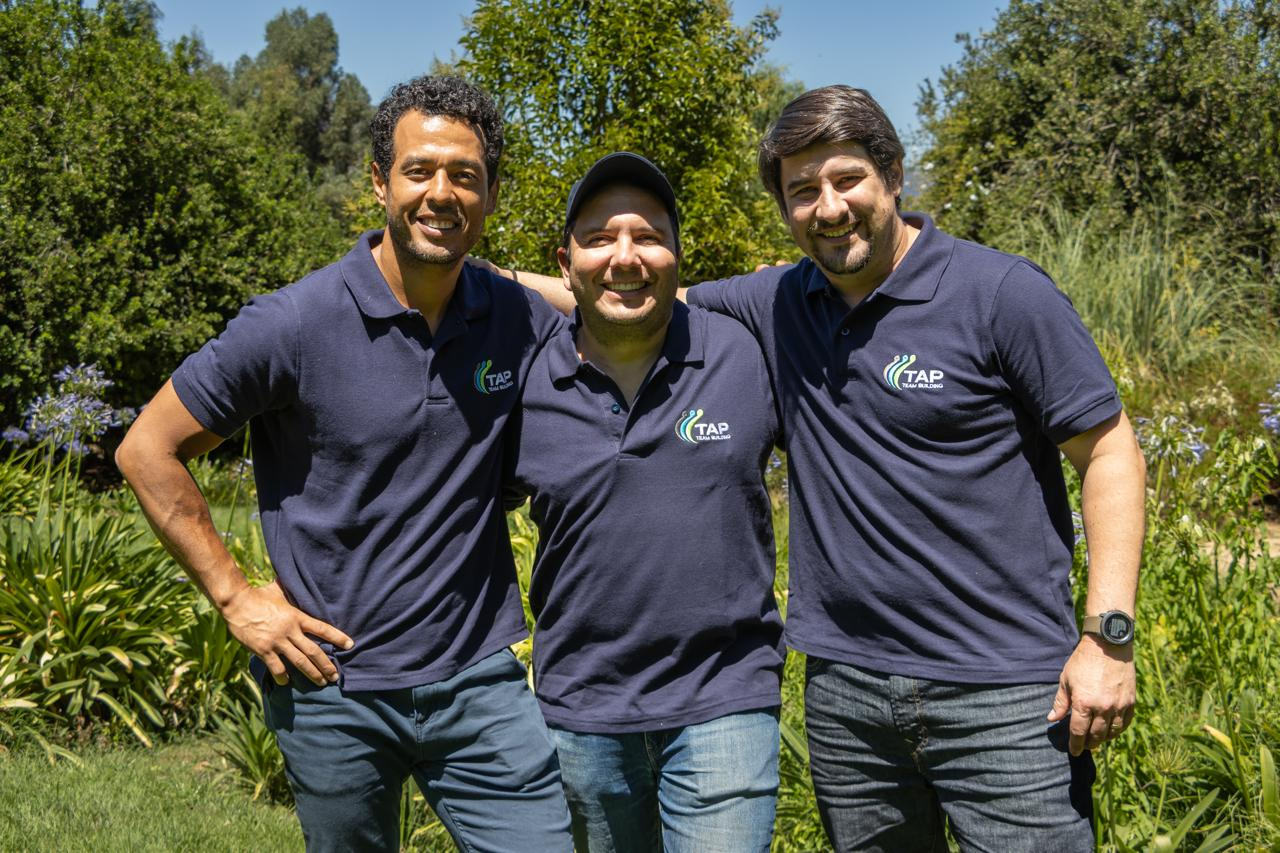Los tres integrantes del equipo de TAP Team Building
